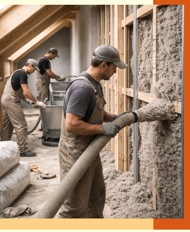 Утепление таунхауса эковатой в Чехове от 2237 руб./м² — монтаж и задувка | ТепломастерЧхв