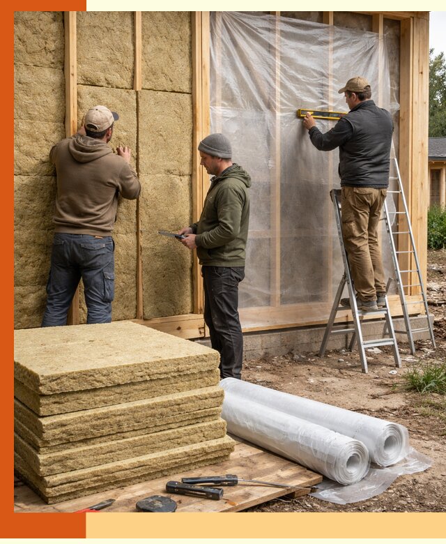 Утепление каркасного дома в Чехове под ключ с гарантией качества