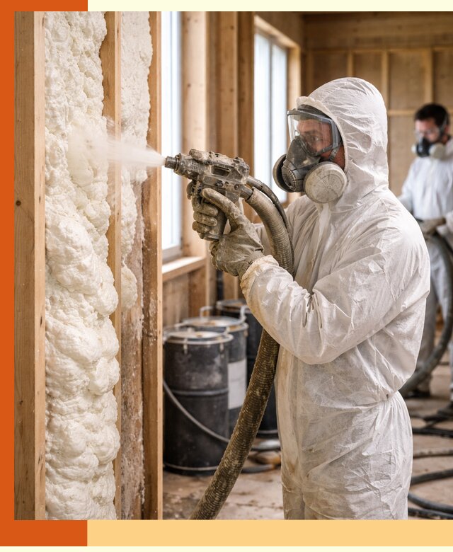 Утепление каркасного дома пенополиуретаном в Чехове