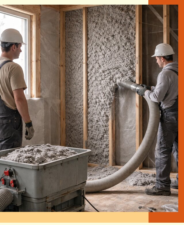 Утепление каркасного дома эковатой в Чехове от 1830 руб. | ТепломастерЧхв