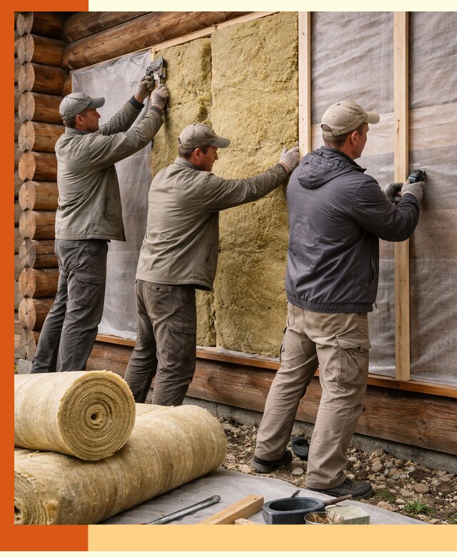 Утепление деревянного дома в Чехове эффективными технологиями