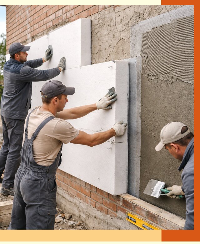 Утепление кирпичного дома в Чехове от 4270 руб. под ключ | ТепломастерЧхв