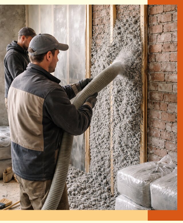 Утепление кирпичного дома эковатой в Чехове от 2389 руб./м² | ТепломастерЧхв