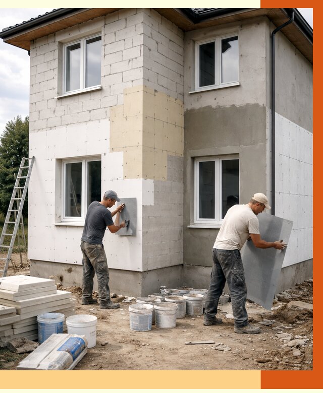 Утепление дома из газобетона в Чехове от 4270 руб./м² — заказать у ТепломастерЧхв