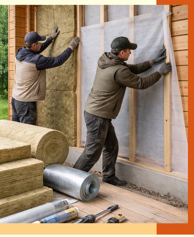 Утепление дома из двойного бруса в Чехове от 4880 руб./м² — ТепломастерЧхв под ключ