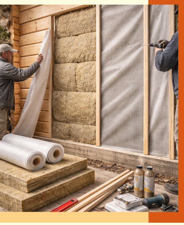 Утепление дома из минибруса в Чехове от 4575 руб/м2 — заказать профессионально | ТепломастерЧхв