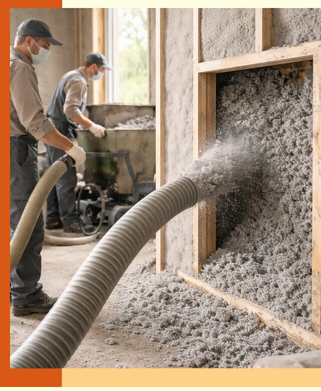 Утепление коттеджа эковатой в Чехове с гарантией качества