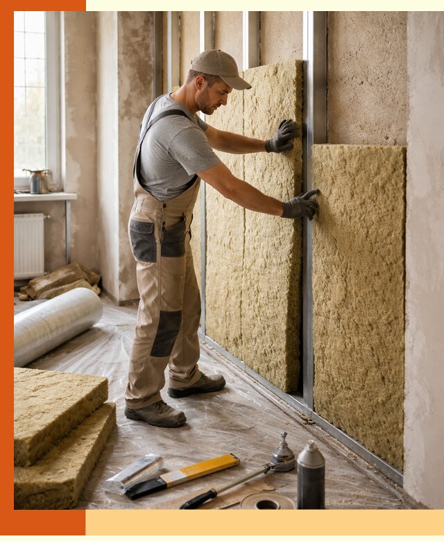 Утепление квартиры в Чехове — комплексная теплоизоляция стен и полов