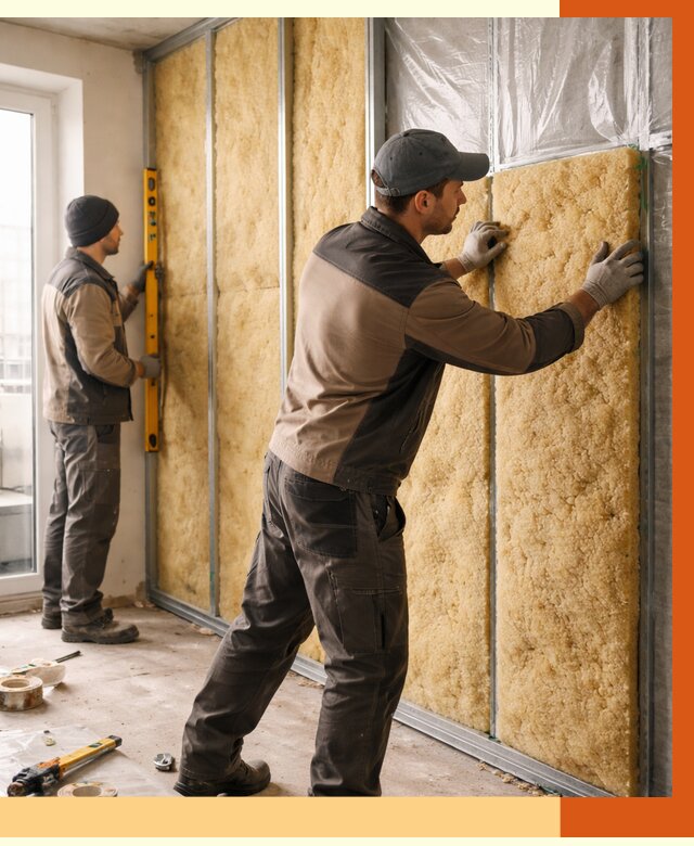 Утепление квартиры изнутри в Чехове от 4423 руб. за м2 | Проф. работы ТепломастерЧхв