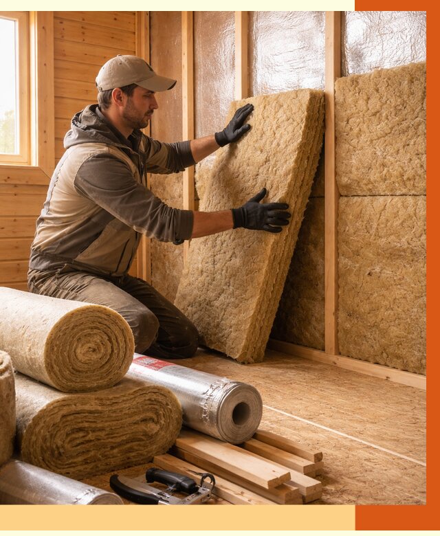 Утепление бани в Чехове под ключ от 4575 руб./м2 — утеплить потолок, пол и стены | ТепломастерЧхв