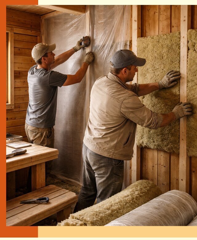 Утепление бани изнутри в Чехове качественно и недорого