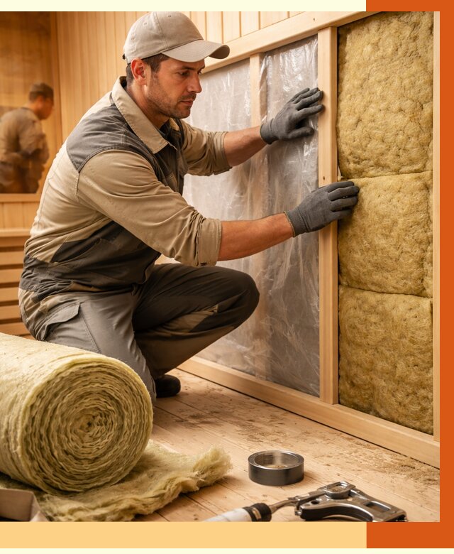 Утепление сауны изнутри в Чехове от 6609 руб. за м2 | ППУ, под ключ — ТепломастерЧхв