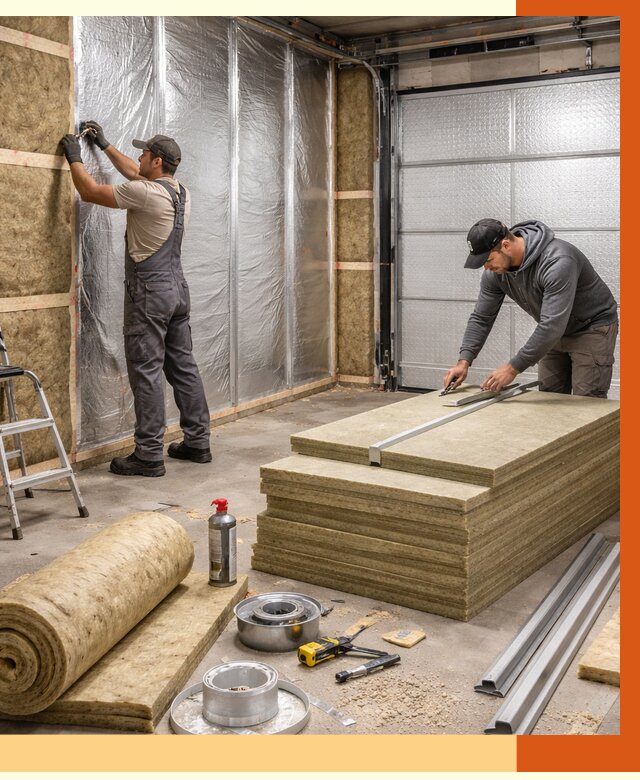 Утепление гаража в Чехове от 4575 руб/м2 — комплексное утепление ворот и стен | ТепломастерЧхв