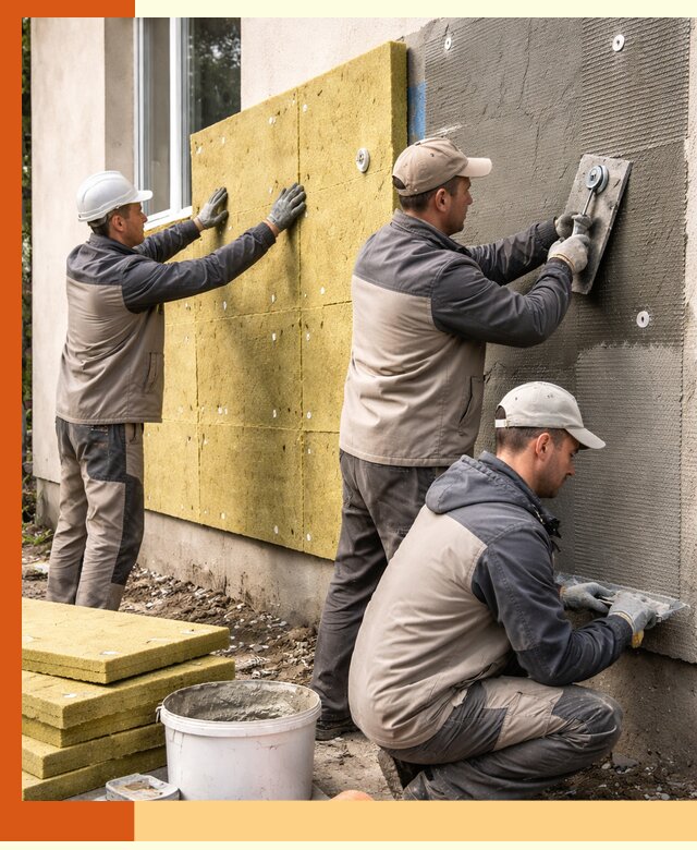 Утепление фасада под штукатурку в Чехове — энергоэффективная технология