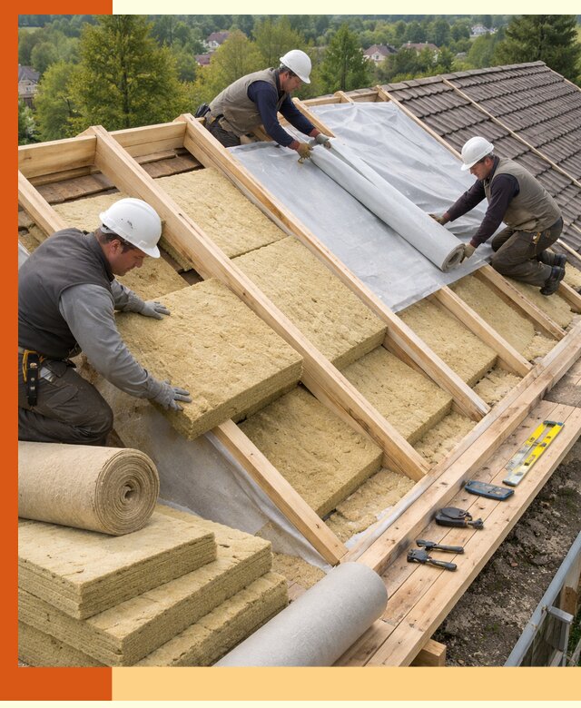 Утепление скатной крыши в Чехове качественно и надёжно