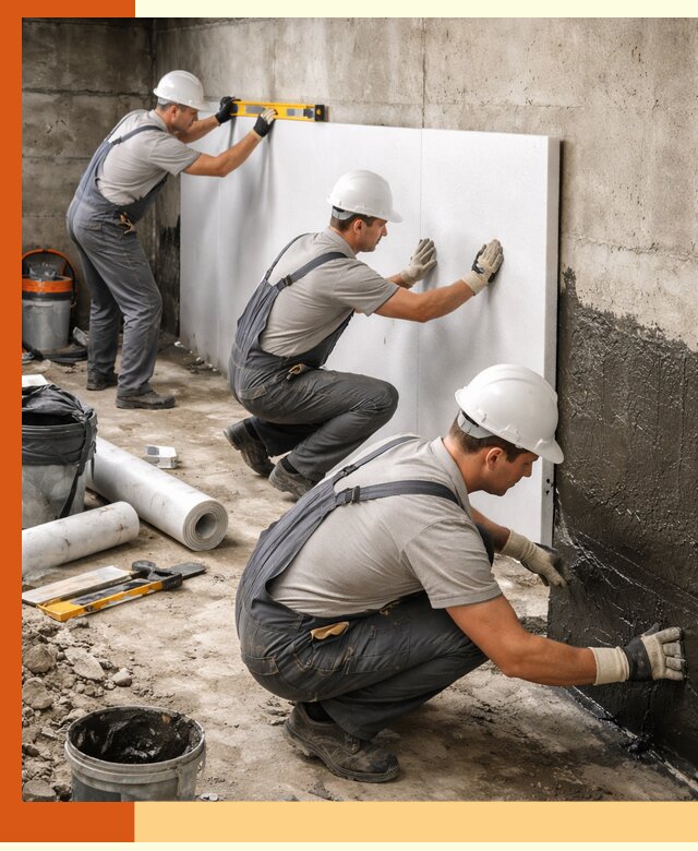 Утепление фундамента изнутри профессионально в Чехове