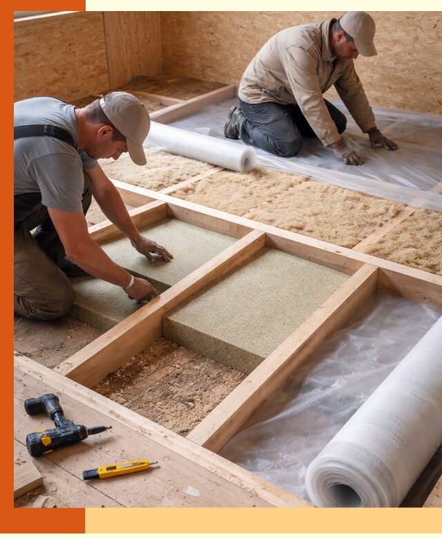 Профессиональное утепление деревянного пола в Чехове