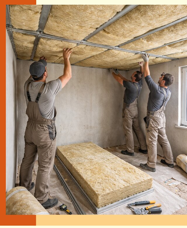 Утепление потолка в Чехове — тепло и без сквозняков