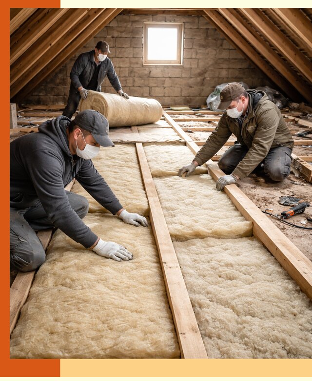 Утепление чердака в Чехове — профессиональная теплоизоляция кровли