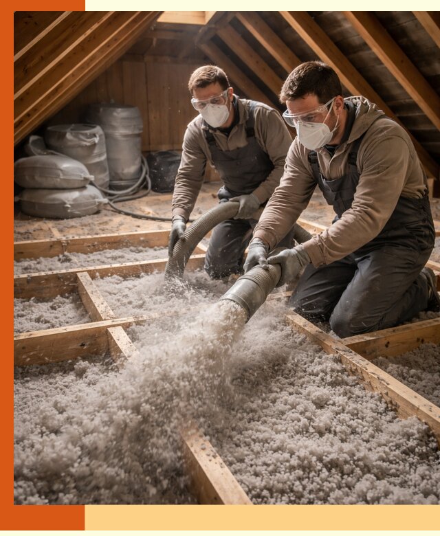 Утепление чердака эковатой в Чехове — быстро и надёжно