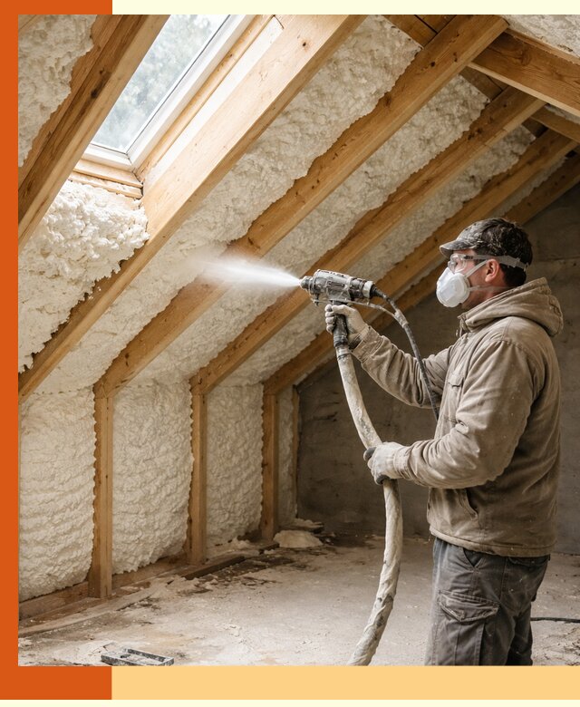 Утепление мансарды ППУ в Чехове быстро и надежно