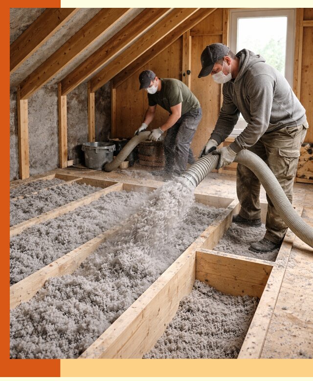 Утепление мансарды эковатой в Чехове с гарантией качества