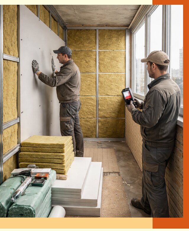 Утепление балкона в Чехове от 4575 руб. под ключ | ТепломастерЧхв