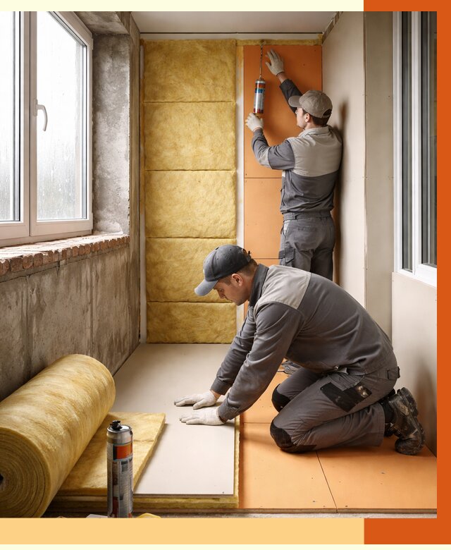 Утепление лоджии под ключ в Чехове от 6609 руб/м2 — комплексное решение | ТепломастерЧхв