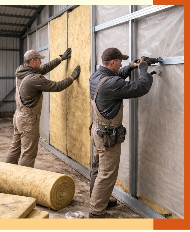 Утепление металлического ангара в Чехове от 4829 руб/м2 — услуги под ключ | ТепломастерЧхв