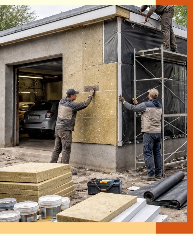 Утепление автосервиса в Чехове ппу, пеноизоляция, от 14742 руб/м2 — ТепломастерЧхв