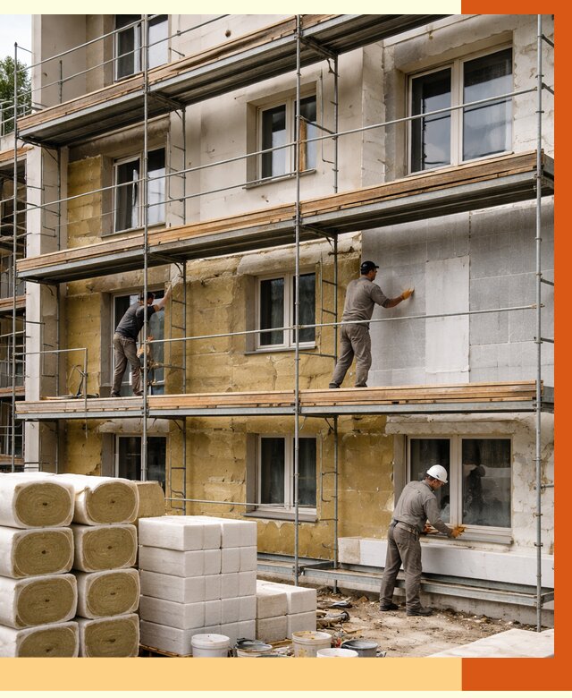 Утепление гостиницы в Чехове от 7320 руб./м2 — комплексно, ППУ, под ключ | ТепломастерЧхв