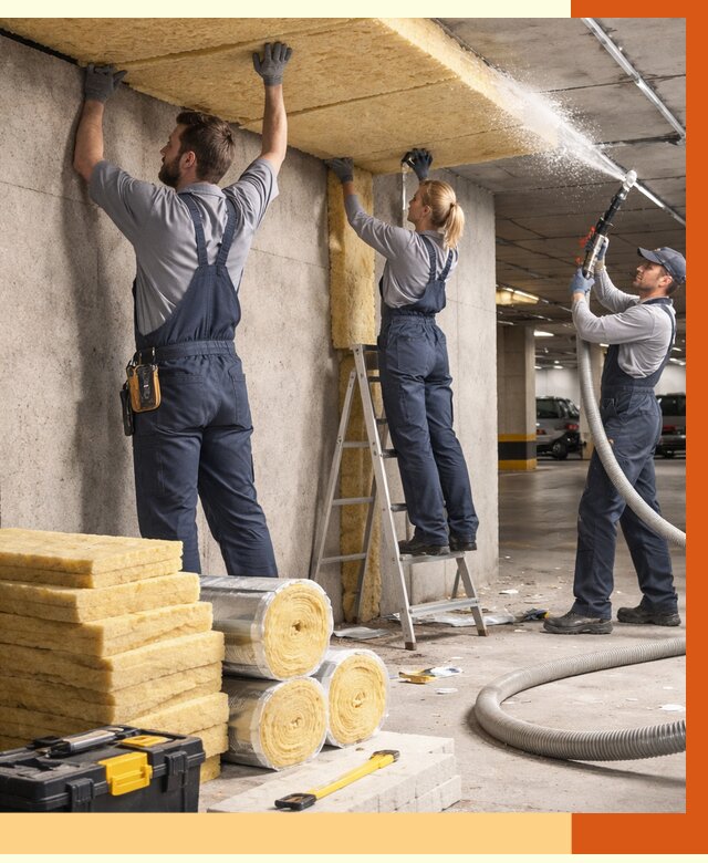 Утепление паркинга в Чехове от 6914 руб./м2 — работы под ключ | ТепломастерЧхв