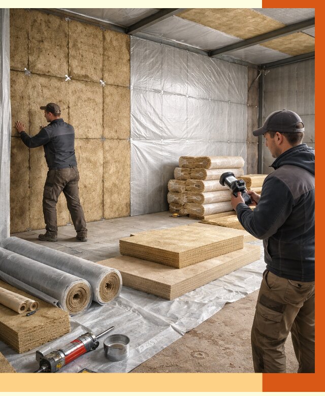 Утепление теплого склада в Чехове под ключ от 11692 руб/м² | ТепломастерЧхв