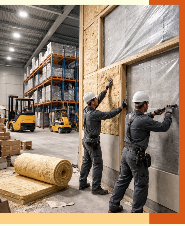 Утепление склада с техникой в Чехове от 4270 руб./м2 — комплексно под ключ | ТепломастерЧхв