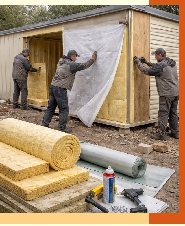 Утепление строительной бытовки в Чехове от 12709 руб. под ключ | ТепломастерЧхв
