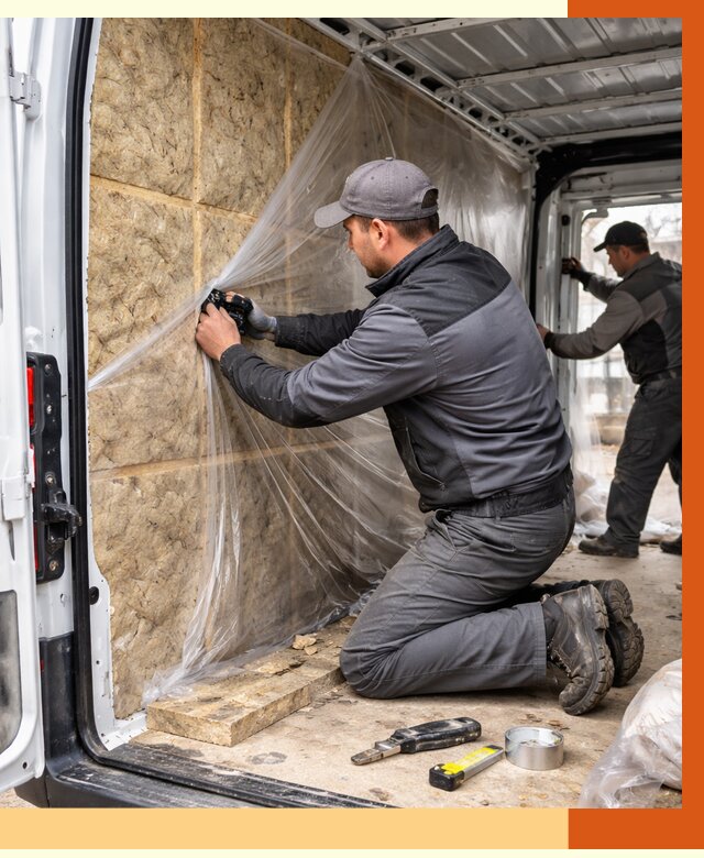 Утепление фургона в Чехове от 16776 руб/м2 — утепление фургона ППУ и кузова | ТепломастерЧхв