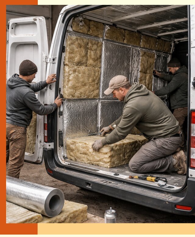 Утепление фургона в Чехове: профессиональная теплоизоляция и шумоизоляция