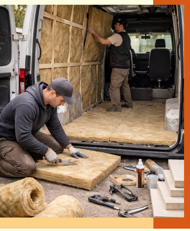 Утепление кемпера в Чехове под ключ от 12200 руб. — профессионально | ТепломастерЧхв