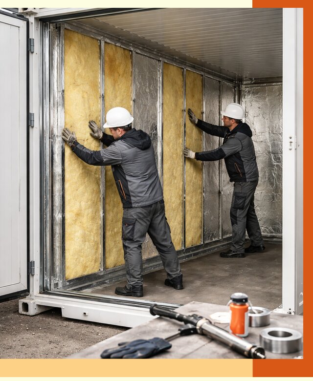 Утепление рефрижераторного контейнера в Чехове от 45752 руб./м² | ТепломастерЧхв