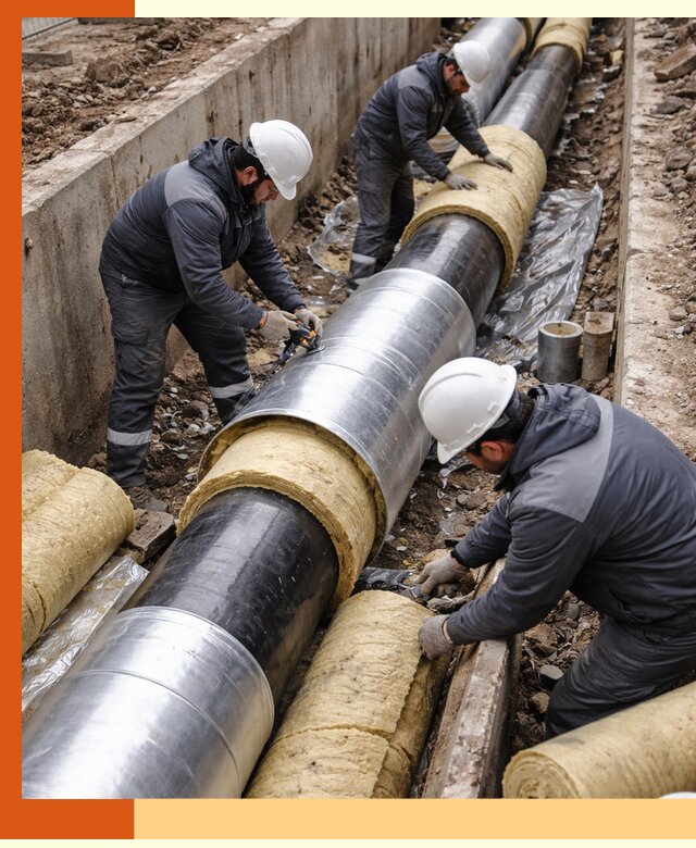 Утепление теплотрассы в Чехове: утеплительные работы и материалы