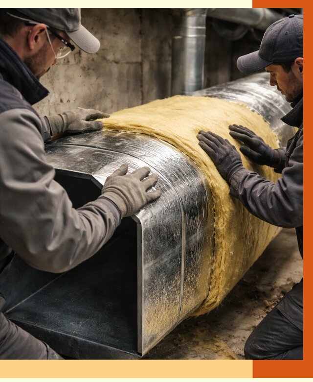 Утепление воздуховодов в Чехове от 4270 руб. — теплоизоляция вентиляции | ТепломастерЧхв