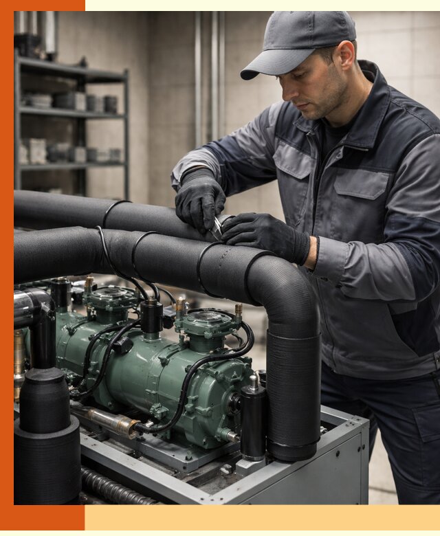 Утепление холодильного агрегата и теплоизоляция в Чехове