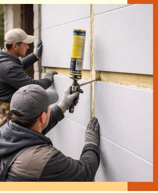 Утепление сэндвич панелей ППУ в Чехове от 4270 руб. за м2 | ТепломастерЧхв