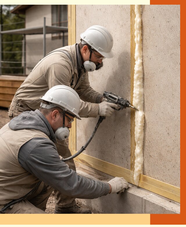 Утепление сип панелей ППУ в Чехове от 4880 руб. под ключ | ТепломастерЧхв