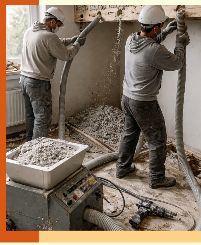 Заполнение пустот перекрытий пеной и наполнителями в Чехове