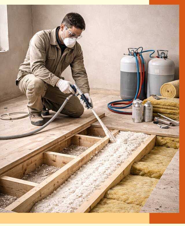 Заполнение полостей межэтажного перекрытия в Чехове от 4270 руб. | ТепломастерЧхв