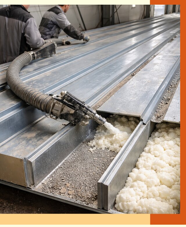 Заполнение пустот кровельных панелей в Чехове от 7320 руб. под ключ | ТепломастерЧхв