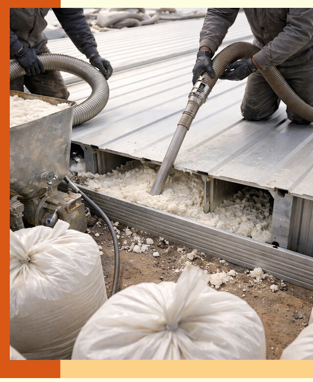 Заполнение пустот кровельных панелей пенными и мокрыми герметиками в Чехове