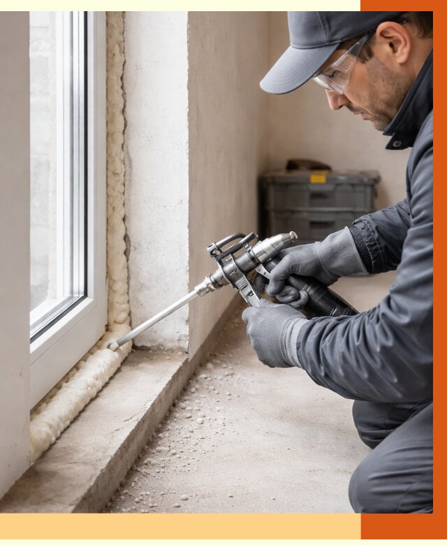 Герметизация стыков ППУ в Чехове от 1678 руб. за м2 — утепление примыканий под ключ | ТепломастерЧхв