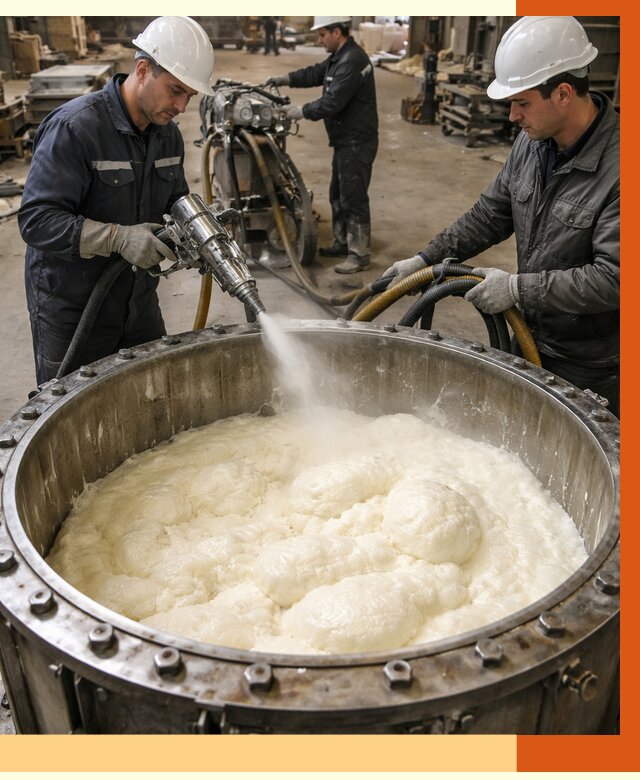 Заливка ППУ в емкости в Чехове от 7371 руб. — утепление емкости под ключ | ТепломастерЧхв